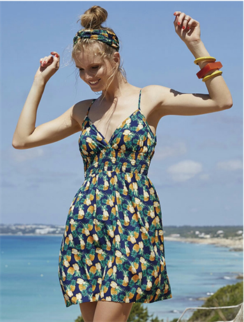 Пляжный сарафан с принтом "ананасы" Ysabel Mora - фото 7254